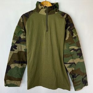 Men's L | Large Green Camouflage Tactical Military Combat Pullover Sweater
